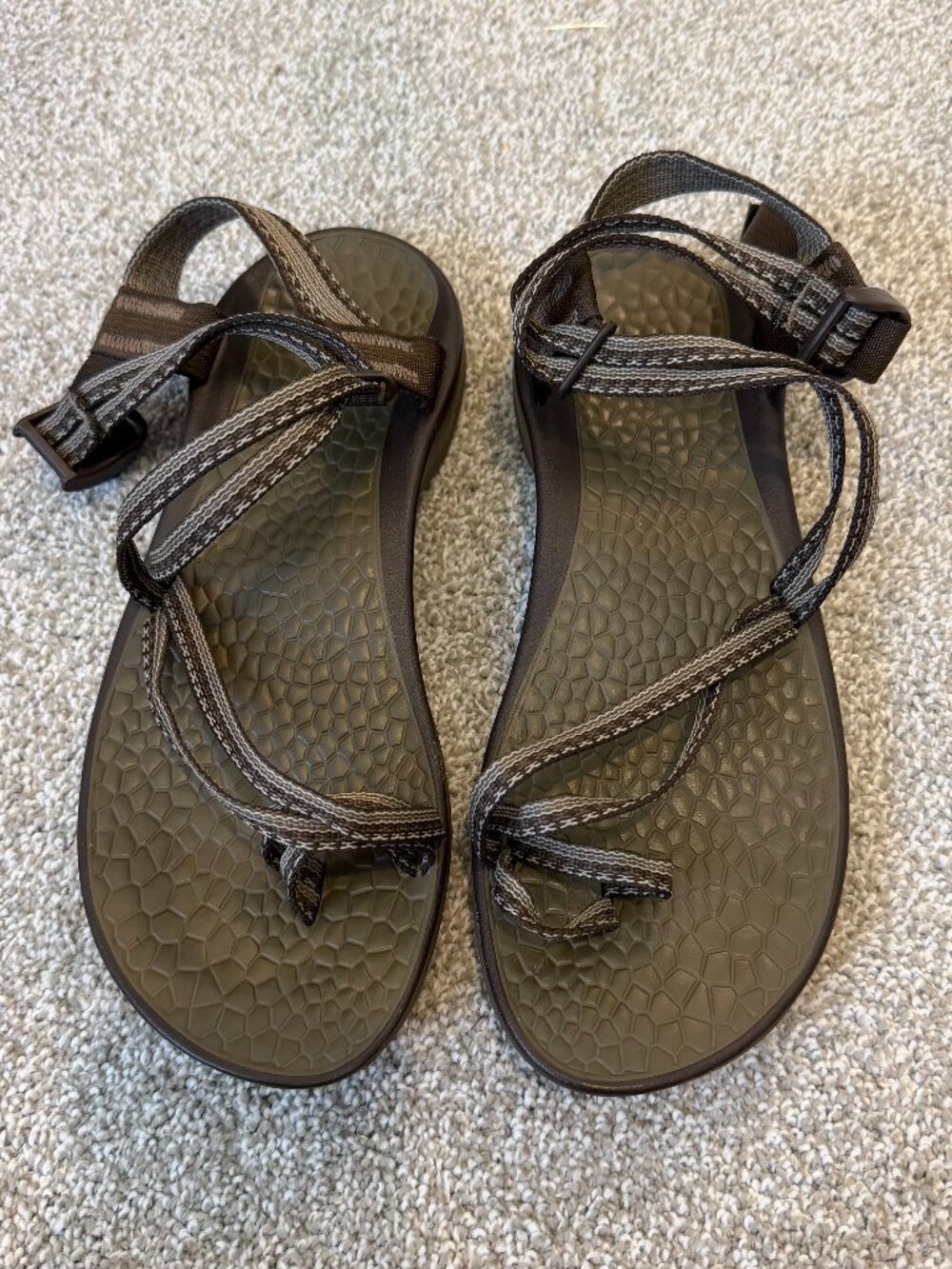 Chaco Classic Z1 Sport Sandals Womens 10 Brown Outdoor Hiking Comfort Shoes